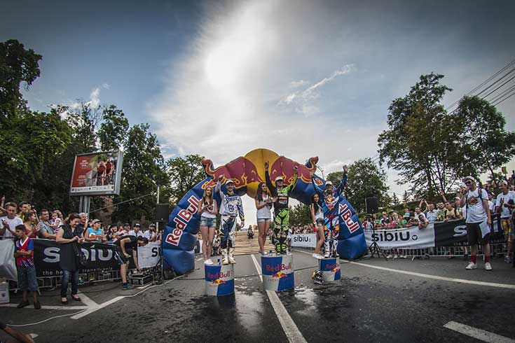 Στο βάθρο του Red Bull Romaniacs 2014 Prologue© Claudius Vasilescu